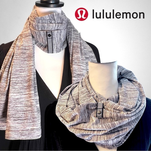 4X LULULEMON  Vinyasa Infinity Scarf - - -Heathered Gray - Picture 1 of 10